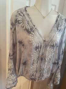 Loose Fitting Tie Dye Blouse SZ M