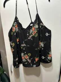 Black Floral Tank