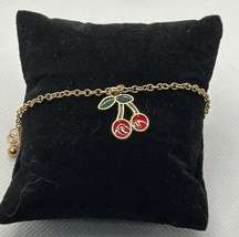 Brand New!! Enameled stem cherry anklet/braclet