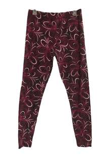 , Women’s Pink, Black & White, Swirl leggings/pants, Size Medium