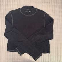 Black Mock-Neck Long Sleeve Shirt