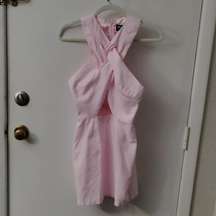 Nasty Gal Light Pink Sleeveless Cut Out Dress Size S