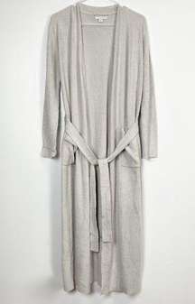 NEW Barefoot Dreams Long Robe Cozy Chic Lite Womens XXS / XS Silver Gray NWOT