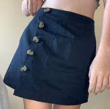 𝅺MINI Skirt, black, button front