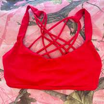 red cross back sports bra