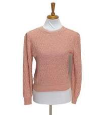 Helen Harper Puffy Sleeve Sweater Pink Size S Vintage 80s Pastel Boho Spring