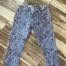 Pilcro lilac purple patterned jeans