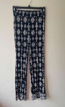 pattern flare pants 