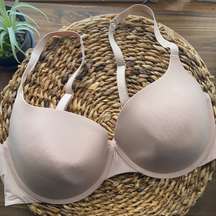 New York & Co Uncommon Sense bra push up light padded 36DD nude beige molded cup