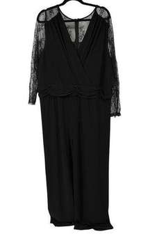 Scarlett Black Lace Long Sleeve Jumpsuit