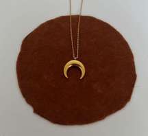 18K Gold  Moon Necklace*Danity Necklace* Layering Necklace*