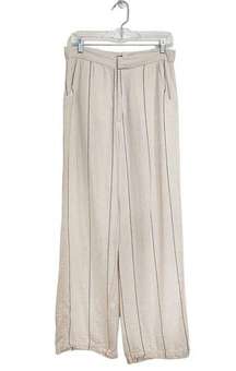 Vintage Havana Cream Stripe High Rise Wide Leg Pants Sz M