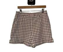 Banned Apparel Rockabilly Checkered High Rise Shorts Size Large