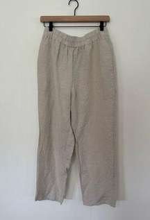 Madewell Classic High Waist Linen Trouser Pullon Pant. Small