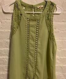 Green Sleveless Blouse