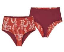 NWT  Sunrise Slider Patalokahi Sumac Red Reversible Bikini Bottoms