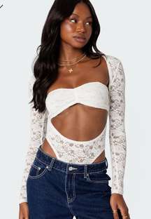 Sheer Lace Two Piece Bodysuit