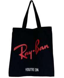 Ray-ban logo cotton large tote