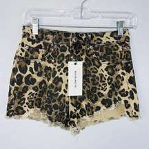 Dance & Marvel Cheetah Print High Waist Shorts S