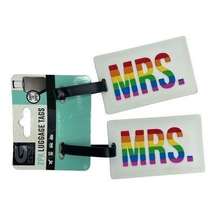 G-Force MRS & MRS PRIDE Set of 2 Luggage Tags Assorted Colors Rainbow NWT