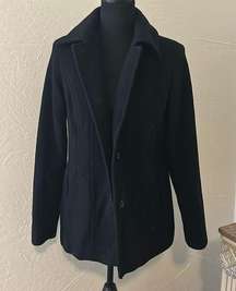 Black Croft & barrow pleated peacoat