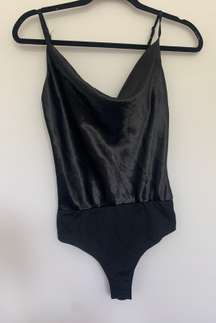 Cowl Neck Black Bodysuit