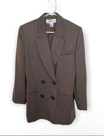 SZ 8 vintage wool double breasted blazer / suit jacket