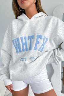 White Fox Give It Away Oversized Hoodie Grey Marle