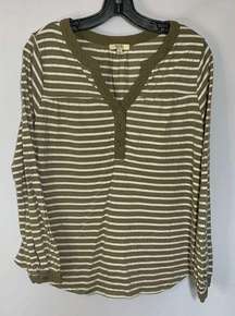 Kori America Long Sleeve Stripe Shirt Size Small