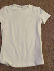 White tight fit tee