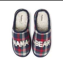 Womens Size Small 5-6  Plaid Mama Bear Holiday Slippers