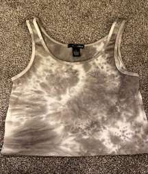 Grey Tie Dye Cropped Tank