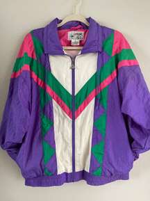 Vintage   Y2K Color blocking Granny Track Jacket Nylon Windbreaker Jacket