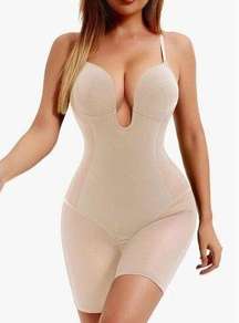 NEW Low Back Full Deep Plunge Strapless Slimming Shapewear L