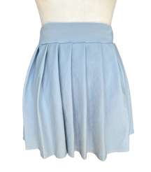 Blue Ruffle Mini Skirt