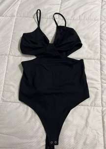 Abercrombie&Fitch Soft A&F Collection Black Cutout Bodysuit