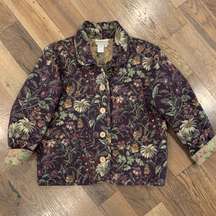 Purple Floral Blazer Size Petite Small