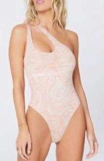 L Space One Piece Phoebe One Shoulder Swimsuit Sz 4