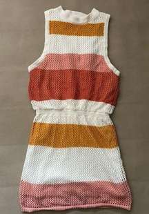 NWT Sabo Crocheted Retro Mini Dress: XS