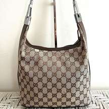 GG Monogram Canvas and Leather Shoulder Bag