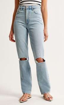 abercrombie and fitch curve love 90s straight leg jeans 