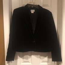 De Mura one button velvet feel blazer