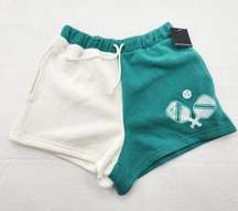 Grayson Threads Women's Size XS Lounge Sweat Fleece Shorts Green White