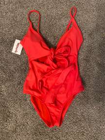 Red One-Piece Swimsuit