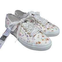 NWT  Superga x LoveShackFancy Fruit Bliss White Lace Floral Print Sneakers- 9.5