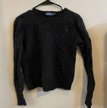 Ralph Lauren Black Merino Wool Sweater