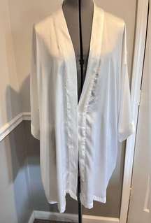 Victoria's Secret BRIDE Robe White Wedding Kimono I Do, One Size Heart Glitter