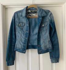 Medium Wash Distressed Jean Jacket