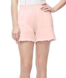 Good American the high waist sweat short blush pink size small