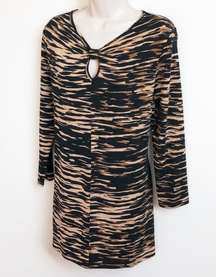 🆕 Lysse keyhole animal print tunic top